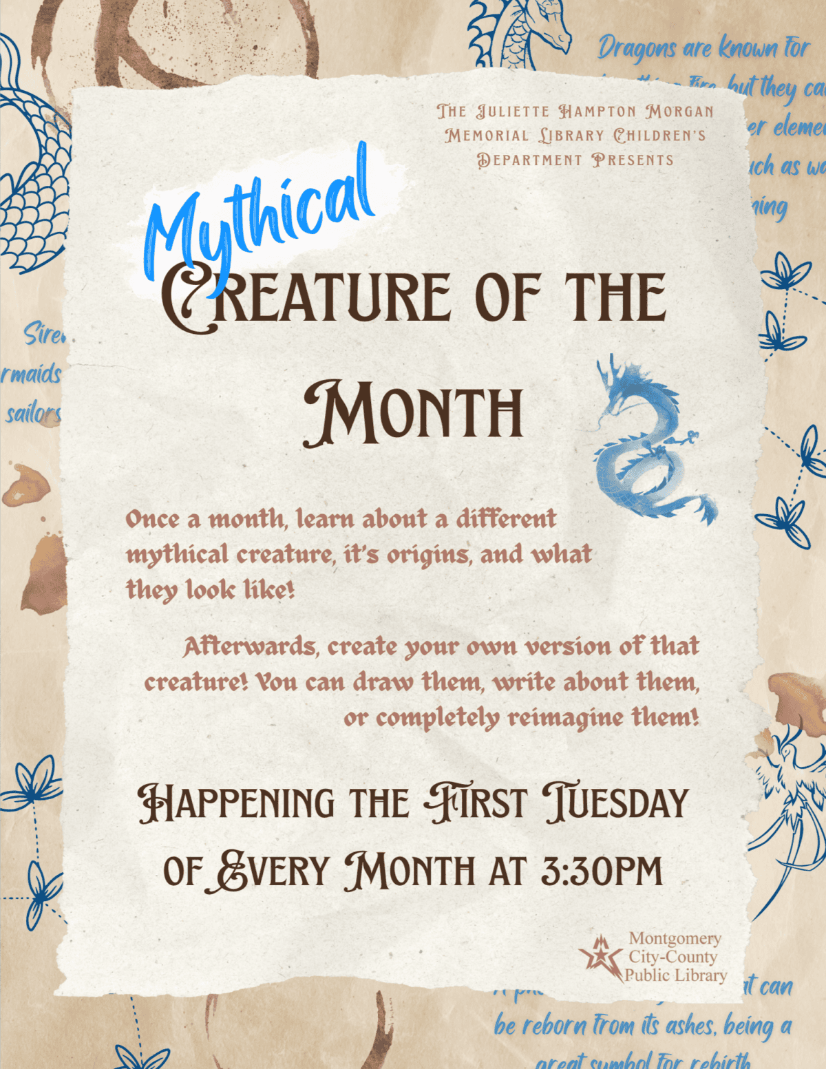 Mythical Creature of the Month @ Morgan's Childern Dept